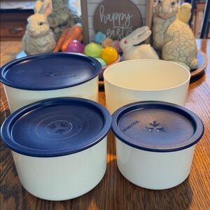 Vintage Tupperware One Touch Canister set